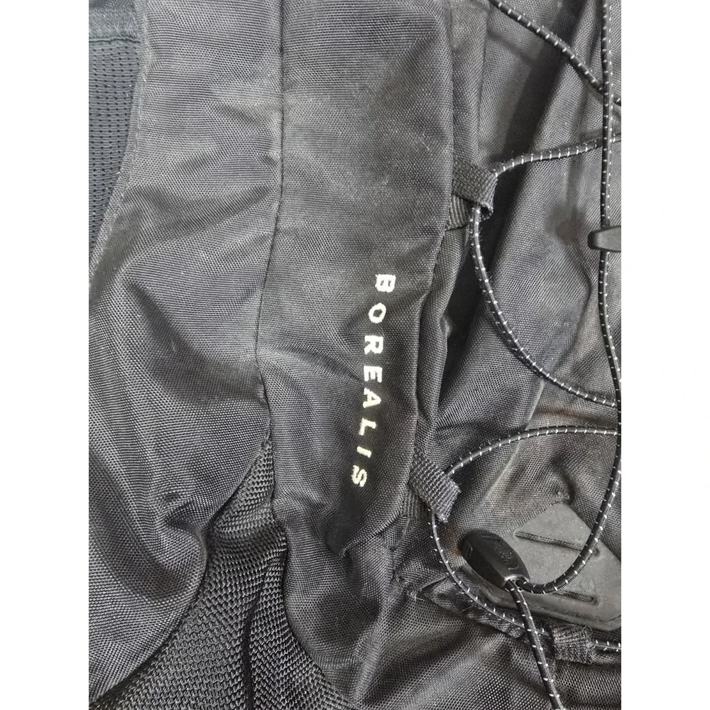 The North Face Borealis Men's Backpack - Black 28-liter pack front‎ crisscross